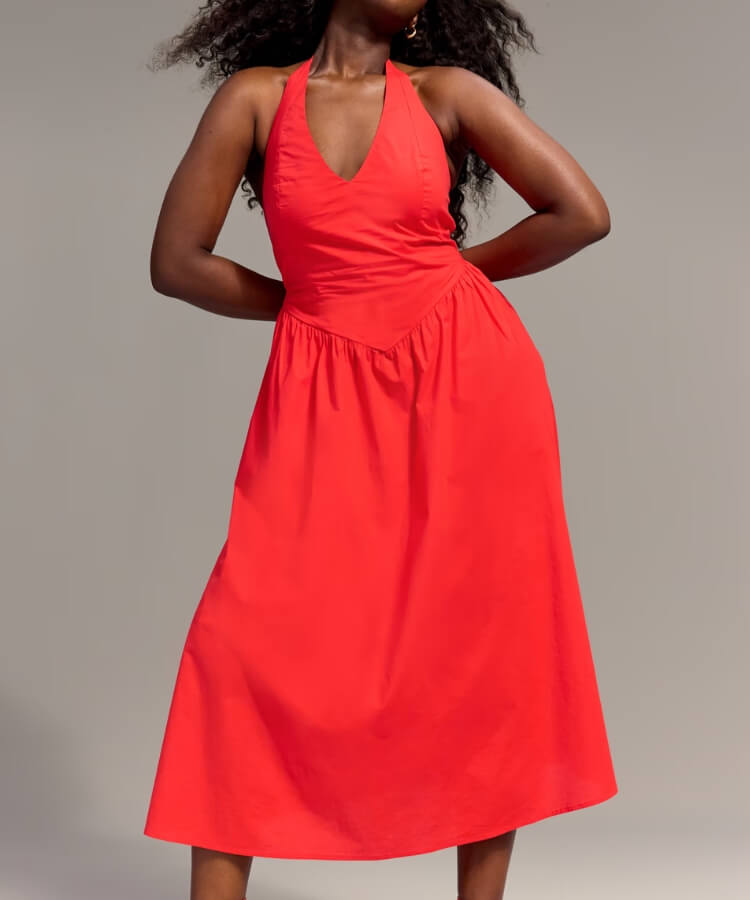 Halter Drop-Waist Dress