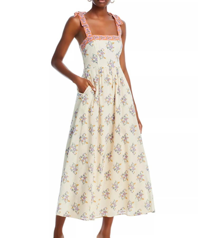 Tie-Strap Midi Dress