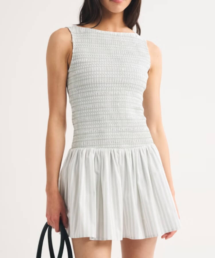 Smocked Slash Skort Dress