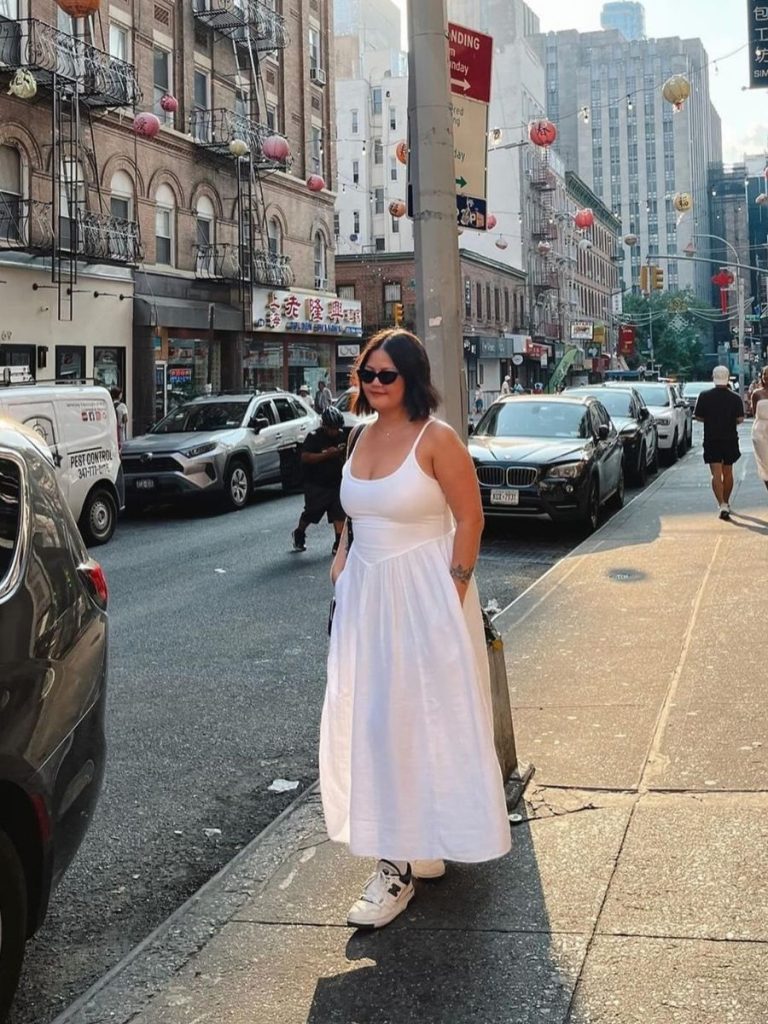 white summer midi dress