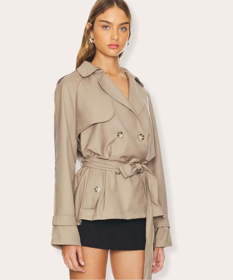 Cropped Trench Coat