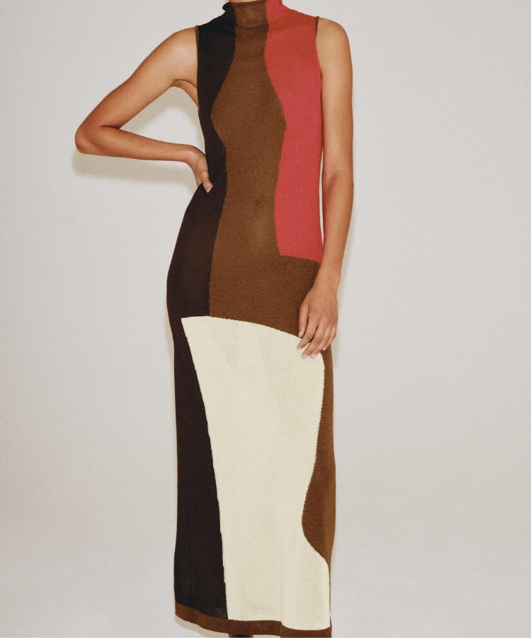 Color Block Knit Dress