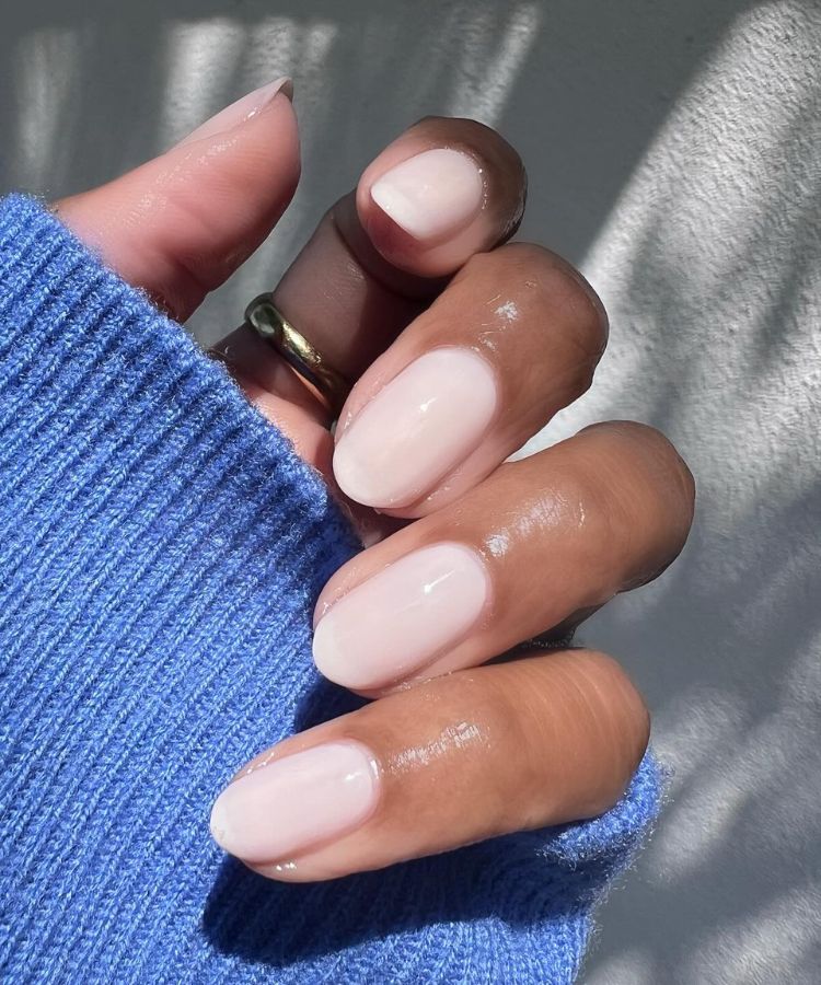 milky white nail polish for fall