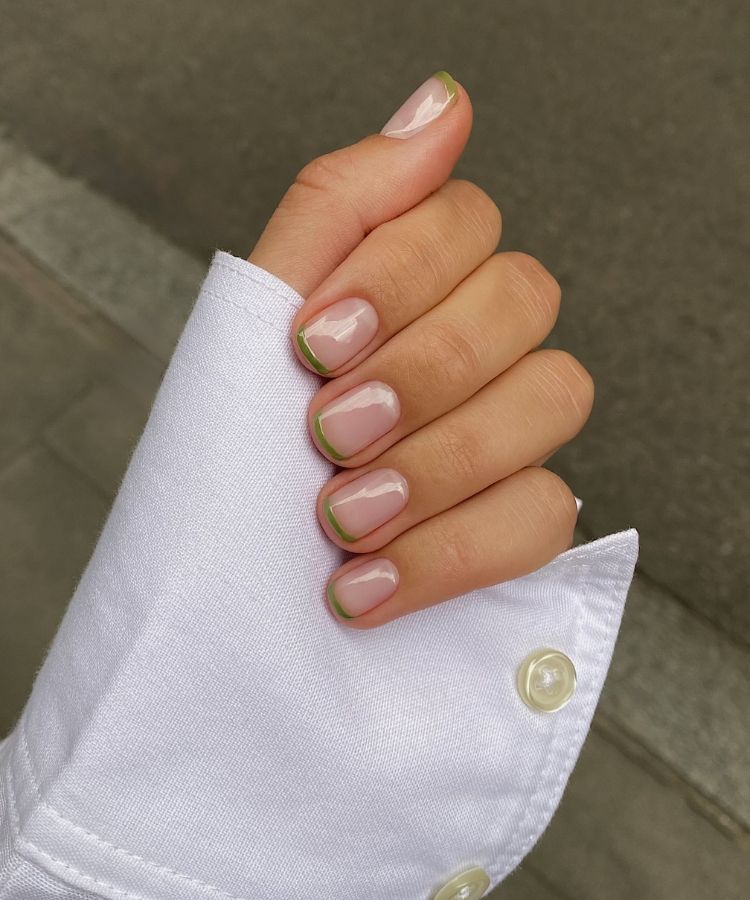 micro french tips fall nails