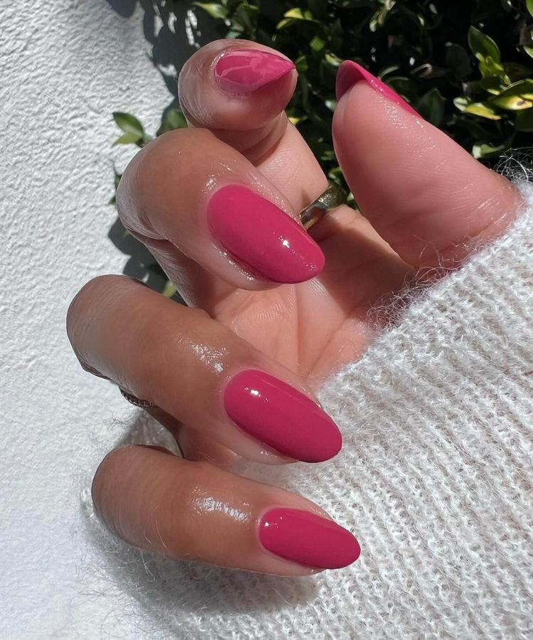 fall nail polish berry pink