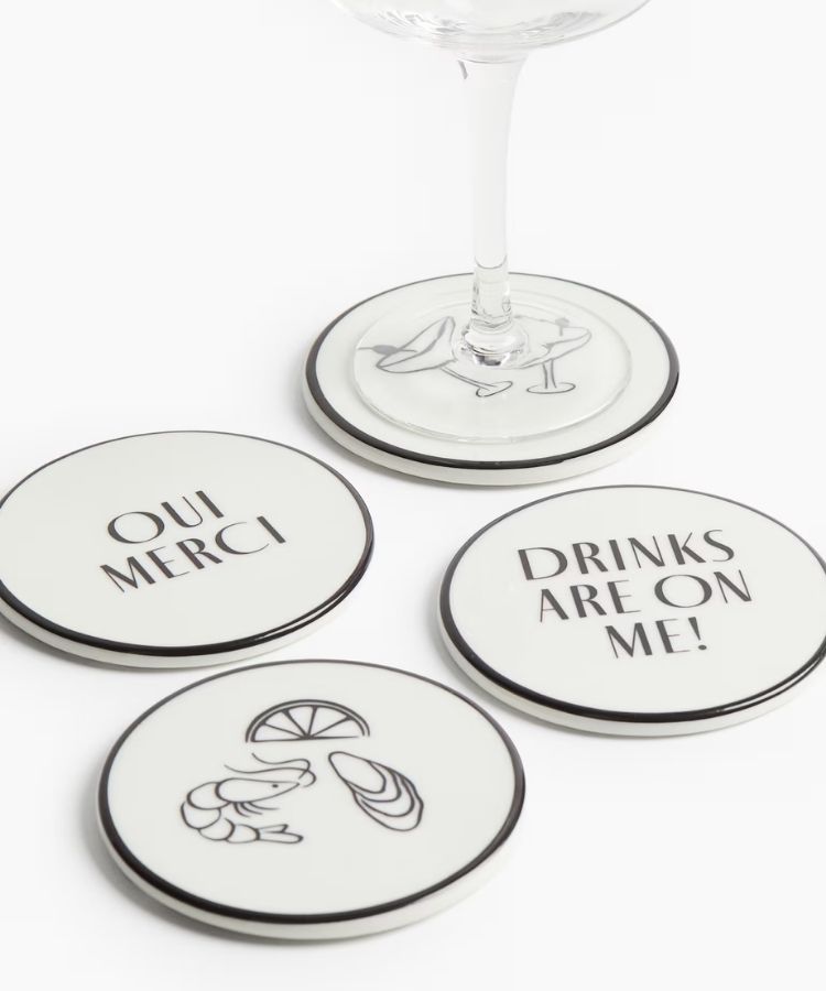 4-Pack Porcelain Coasters