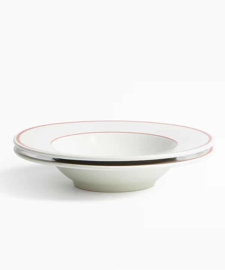 2-Pack Deep Porcelain Plates