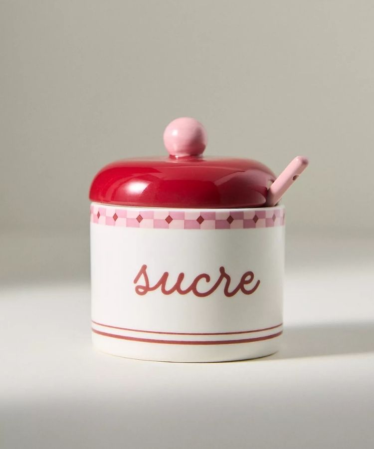 Handpainted Stoneware Sugar Bowl