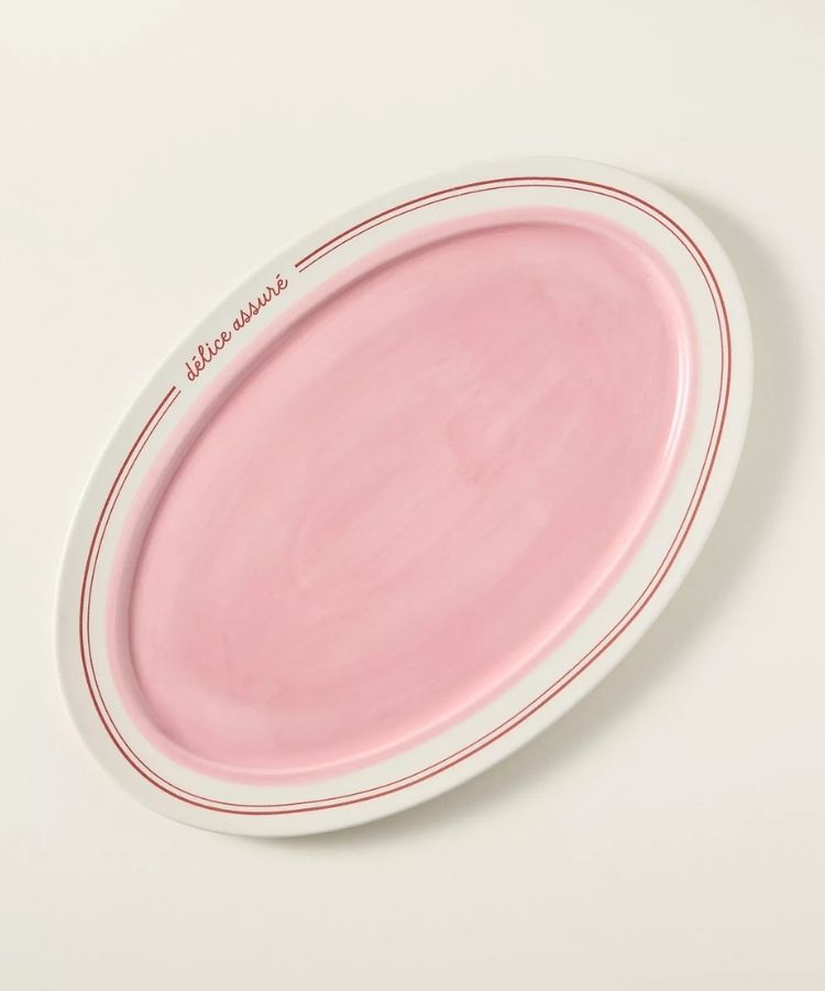 Handpainted Stoneware Large Serving Platter