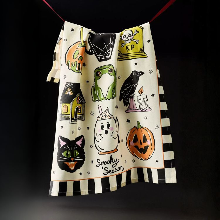 Halloween Mugs Dish Towel