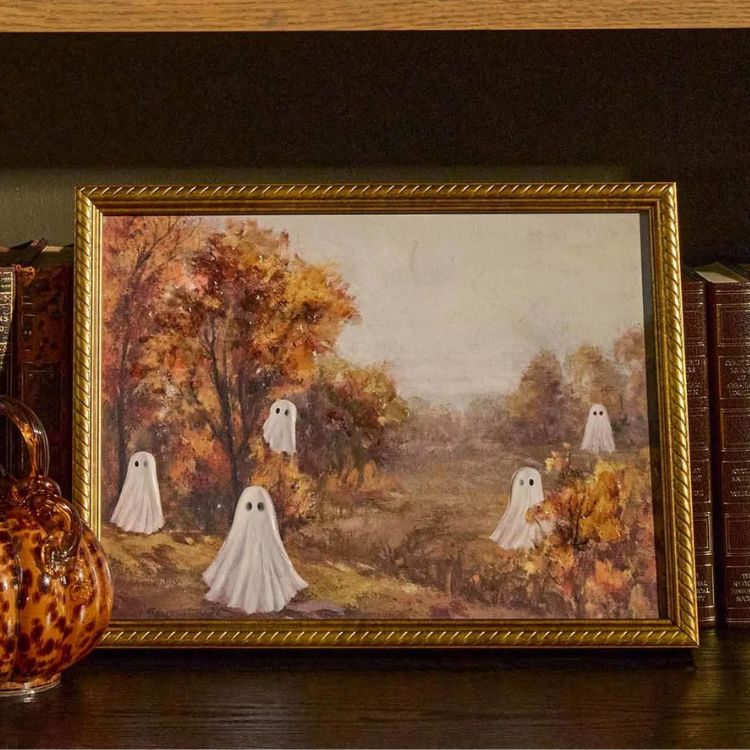 Framed Fall Ghosts Wall Art