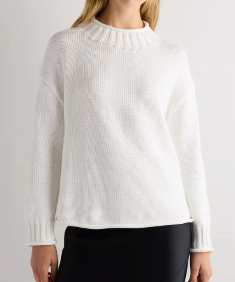 100% Organic Cotton Oversized Roll Neck Sweater