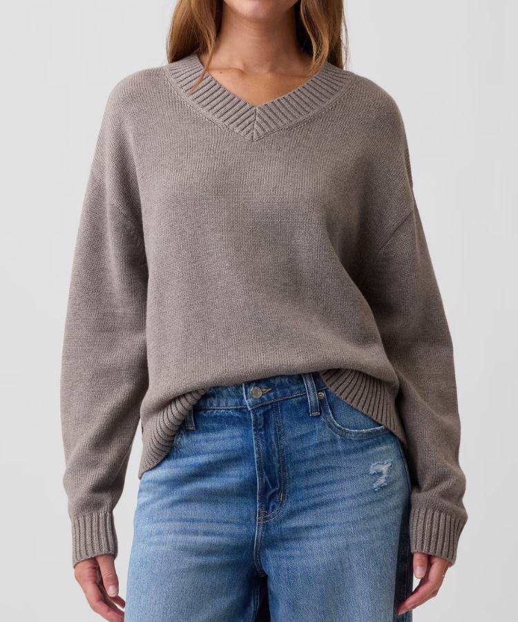 Oversized V-Neck Sweater