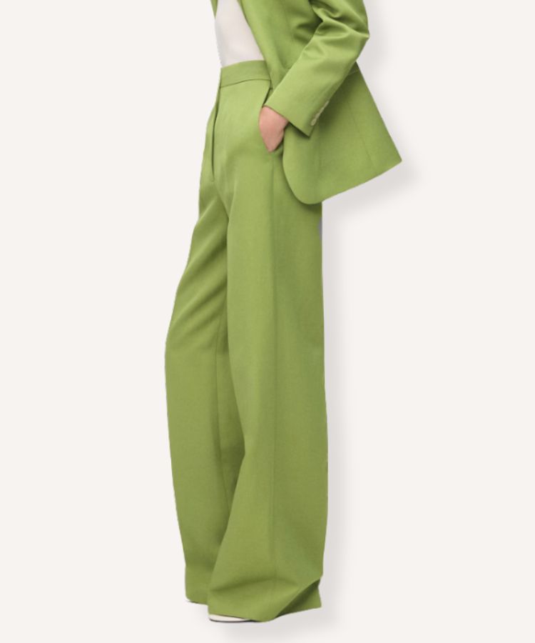 Straight-Fit Linen-Blend Suit Pants
