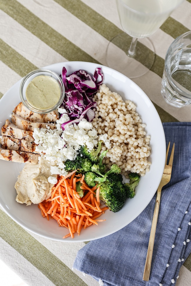 easy dinner recipe - Buddha Bowl With Pearl Couscous