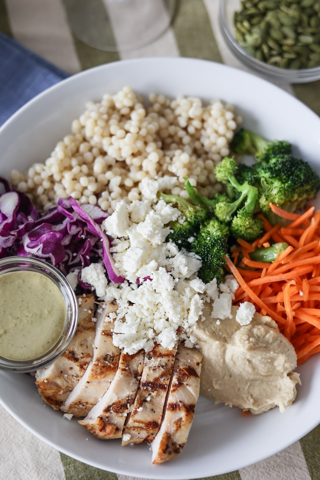easy dinner recipe - Buddha Bowl With Pearl Couscous