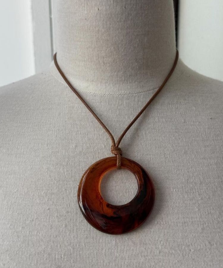 Tortoise Circle Necklace
