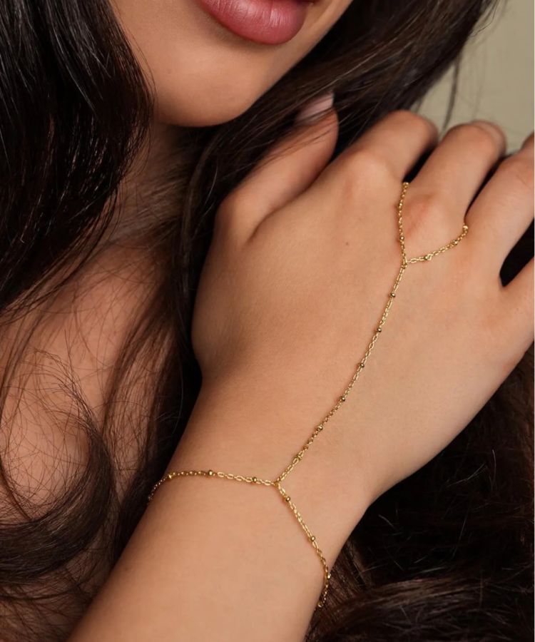 Satellite Hand Chain Ring