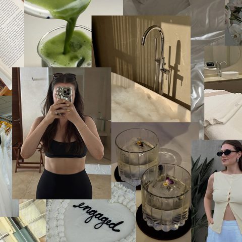 bridal wellness routine collage