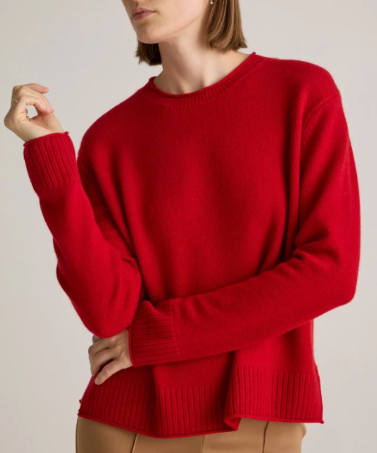 Cashmere Boxy Crewneck Sweater