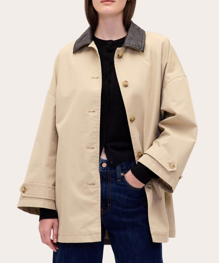 Twill Oversized Trench Coat