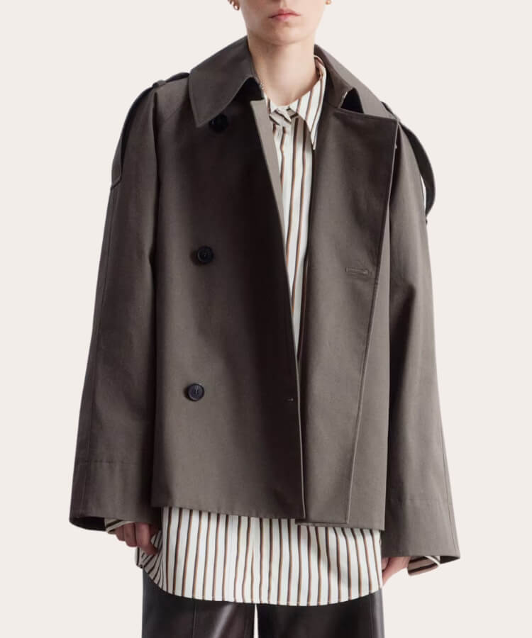 Double-Breasted Trench Jacket