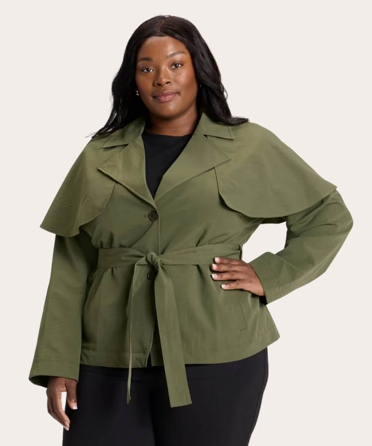 Short Cape Trench Coat