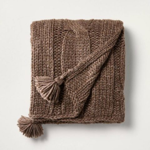 Hearth and Hand Cable Knit Throw Blanket