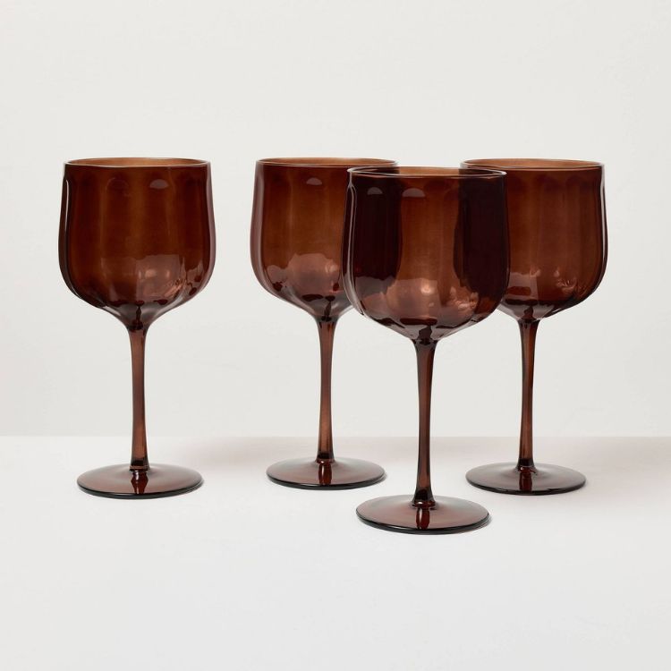 Hearth and Hand with Magnolia Brown Wine Glasses