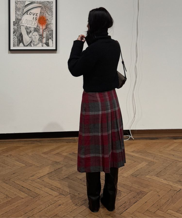 fall plaid skirt