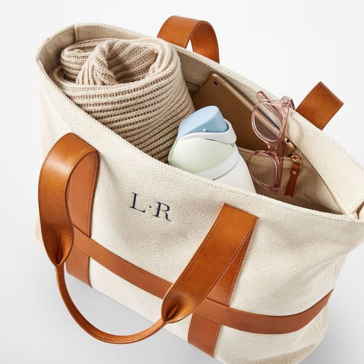 Canvas and Leather Tote