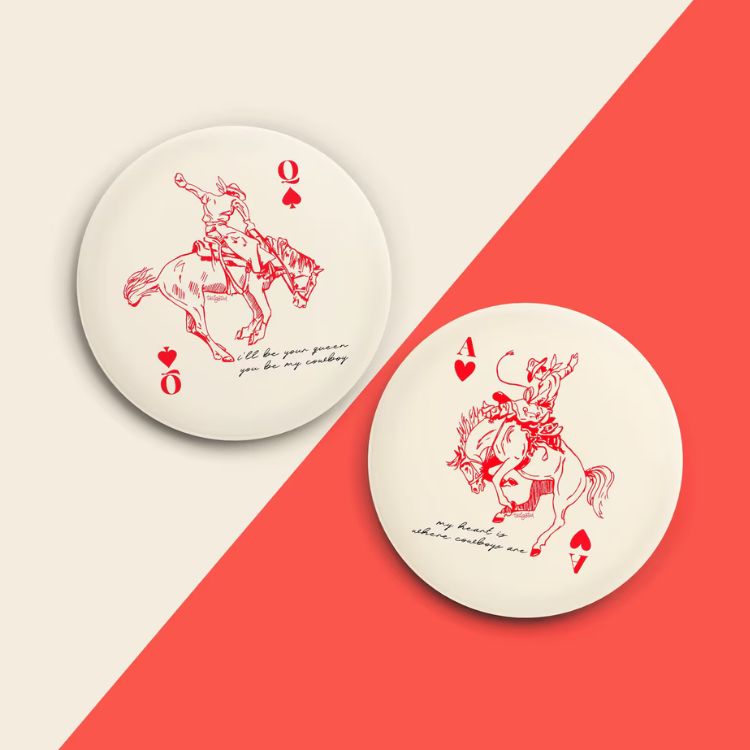 Western Cowboy Cards Coasters