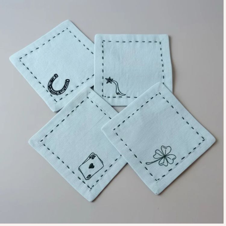 Embroidered Cocktail Napkins