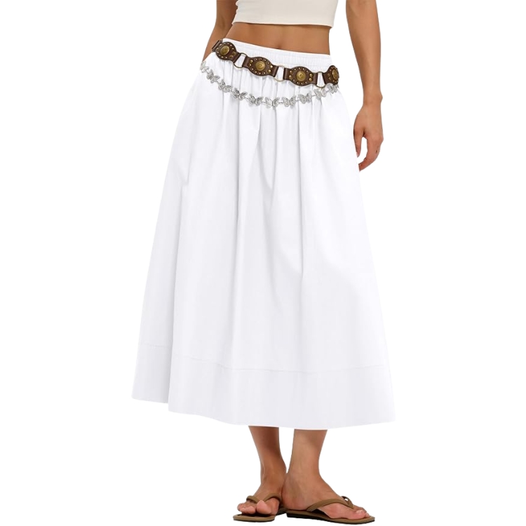 100% Cotton Midi Skirt