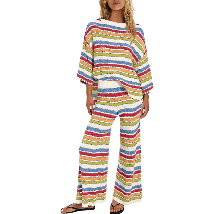 Oversized Striped Set