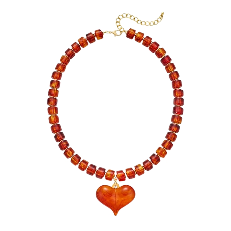 Chunky Heart Pendant Necklace