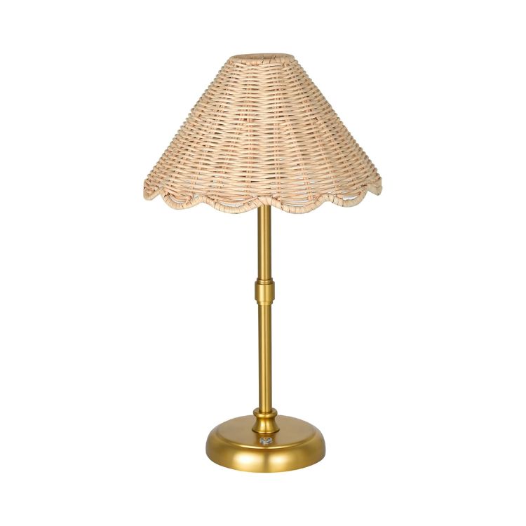 Cordless Rattan Table Lamp