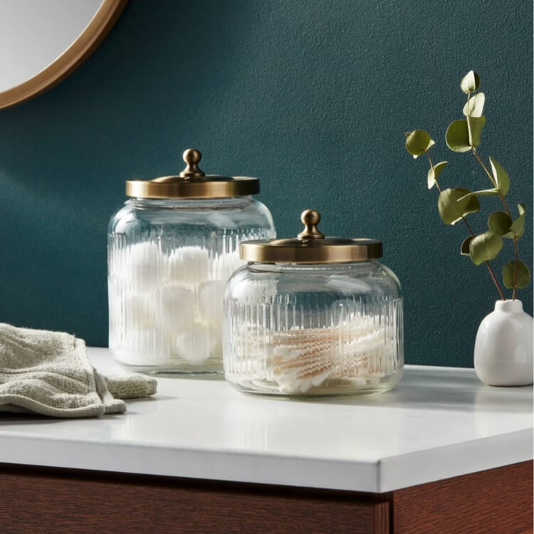 Glass Bathroom Canisters