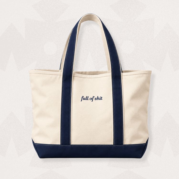 Full of Shit Zippered Tote Bag