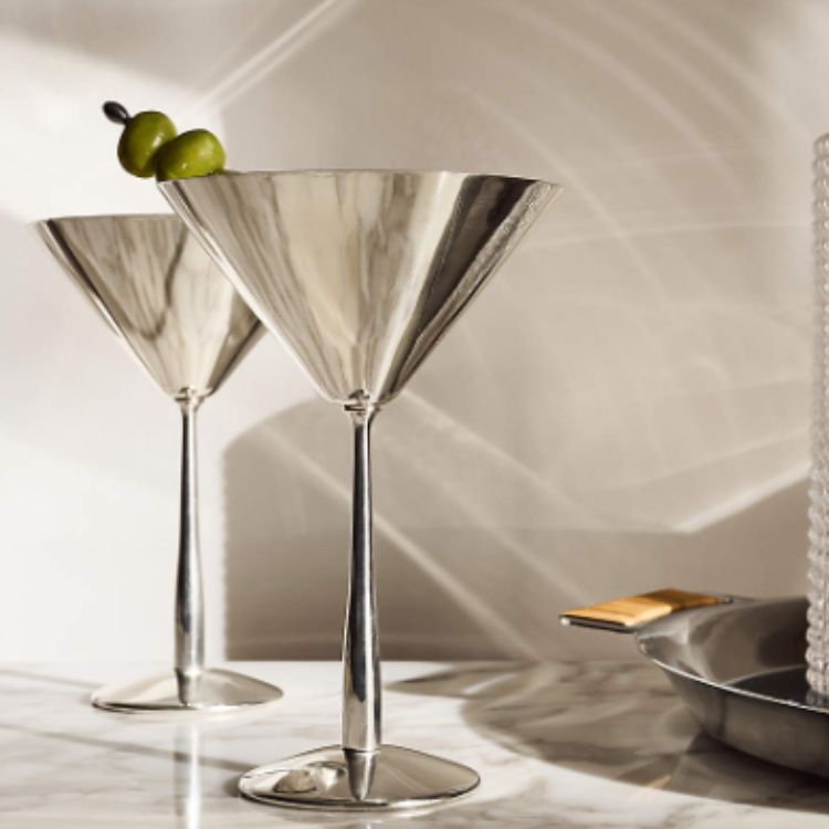 Stainless Steel Martini Glasses