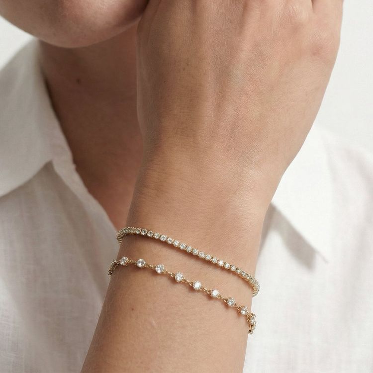 Four Prong Lab Diamond Tennis Bracelet