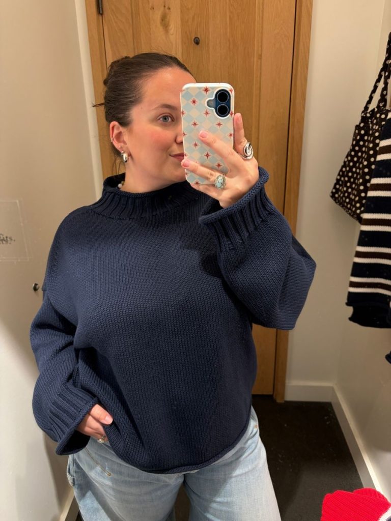 j crew 2025 rollneck try on