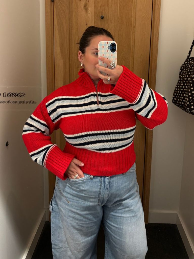 j crew tiny rollneck try on