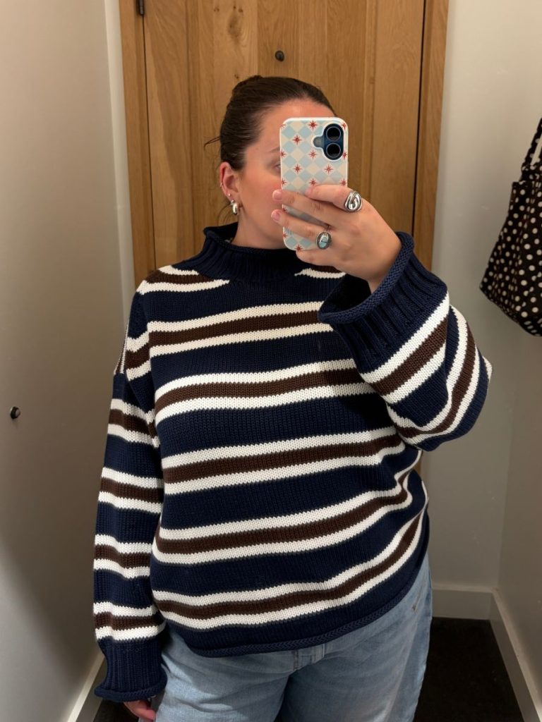 j crew 2025 rollneck try on