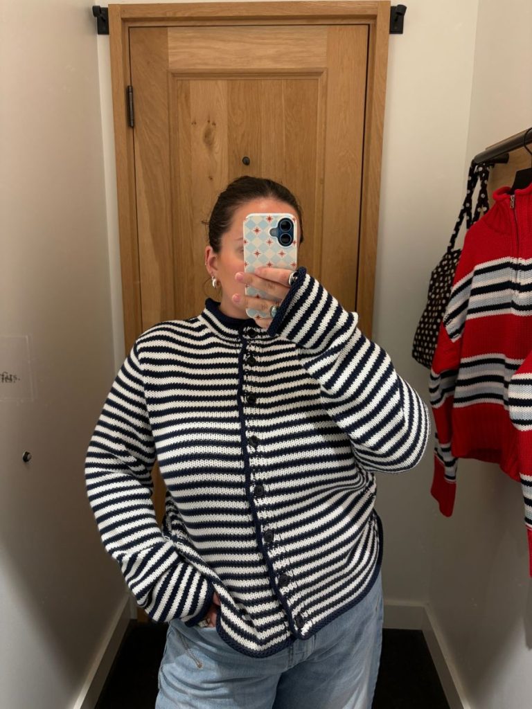 j crew reversible rollneck try on