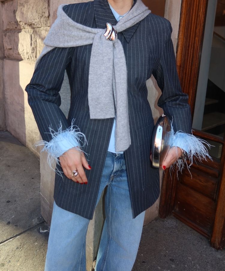 silver brooch outfits ideas