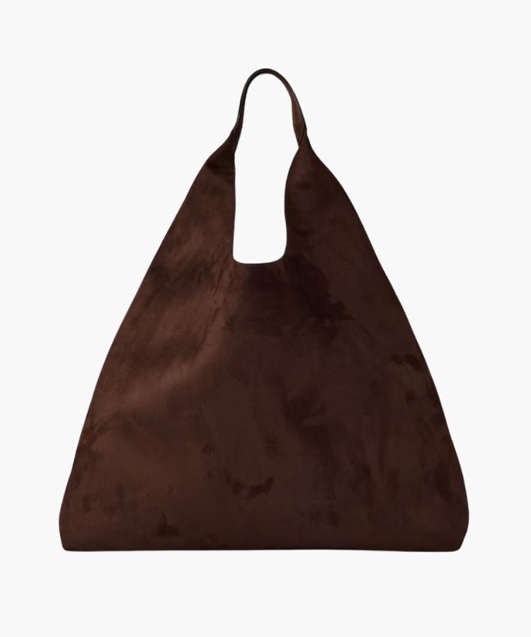 Vegan Suede Slouchy Tote Bag