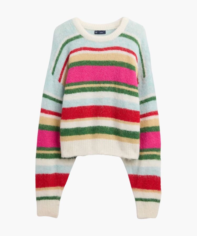 Fuzzy Oversized Crewneck Sweater