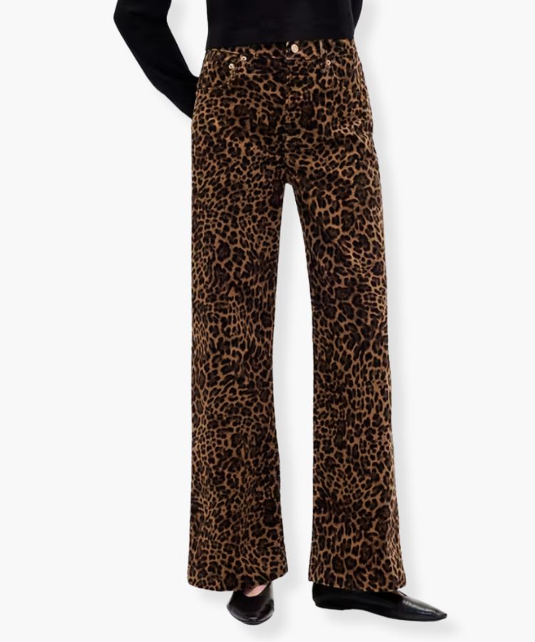 High Rise Corduroy Wide-Leg Pants