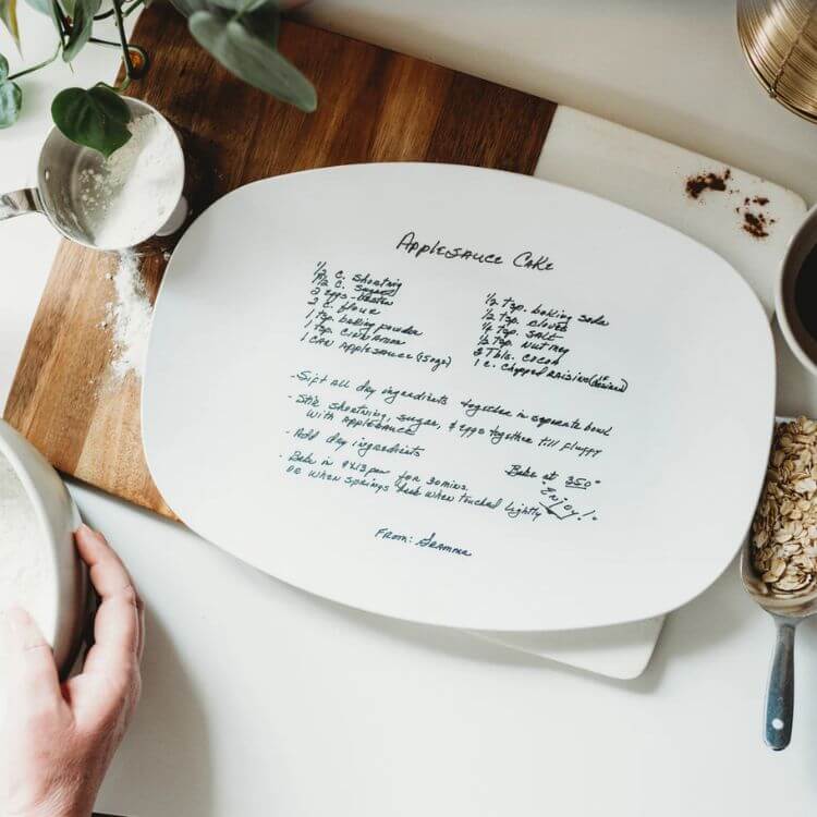 Personalized Handwritten Recipe Dish